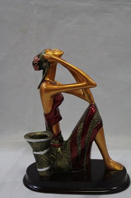 東南亞風(fēng)情點綴家居 義烏市春華工藝品傣家女系列樹脂雕像